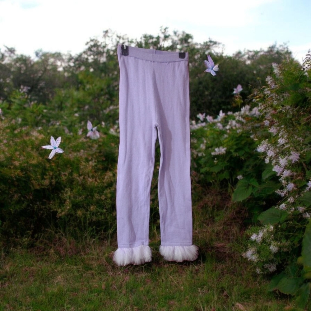 Pretty Little Thing Pastel Purple Faux Fur Leggings Spring Summer
